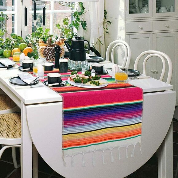 Mexican table runner 14 x 84 inch - Picture 4 of 6